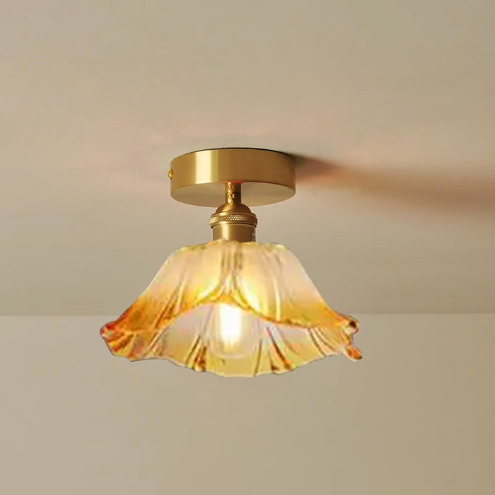 Plafonnier fleur de verre