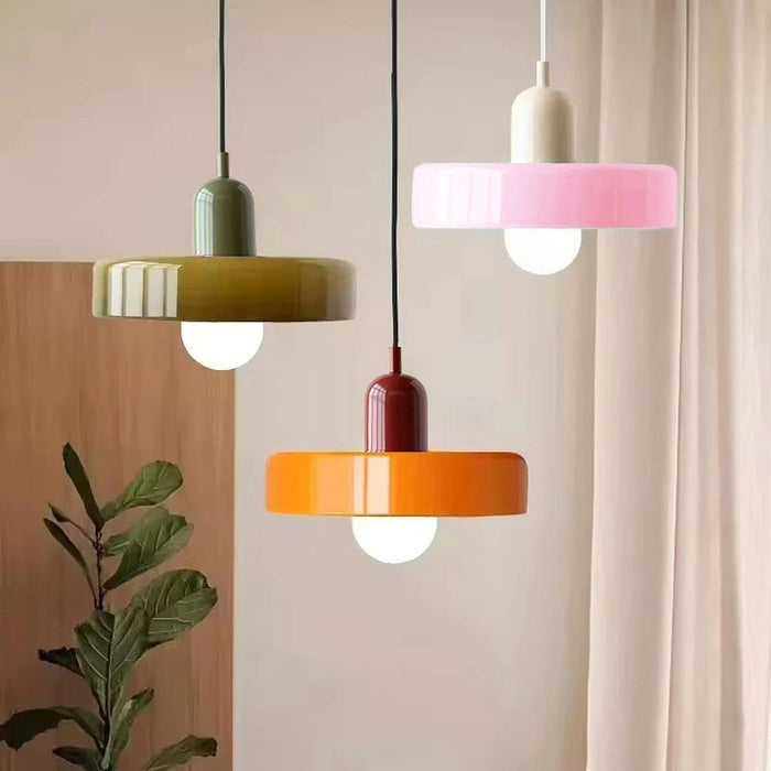 Suspension verre ambré E27