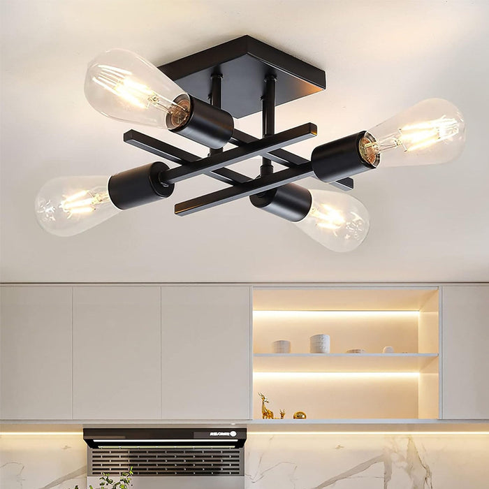 Suspension scandinave quatre lumières